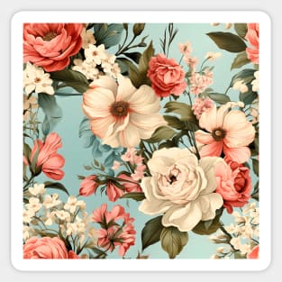 Shabby Chic Flowers Pattern 25 Sticker